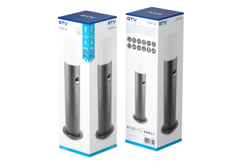 Decor Luminarul de grădină CORTA-P PIR 40 E27 MAX.25W IP44 AC220-240V 50-60Hz post grafit 1208963862