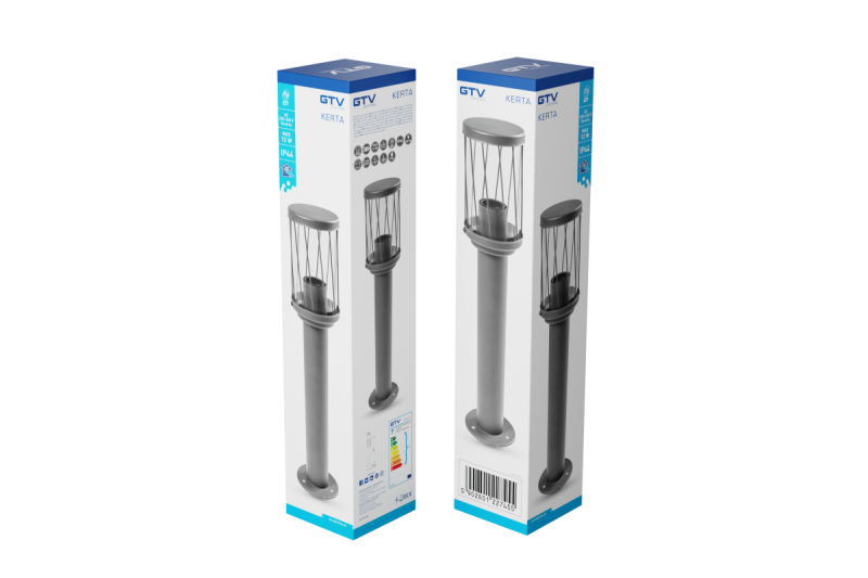 Decor KERTA-P 50 lumina de grădină E27 MAX.12W IP44 AC220-240V 50-60Hz baliză grafit 1208963907