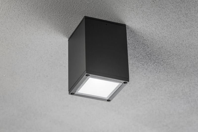 Decor Luminară de tavan LENTO alum 100x130 IP54 max 35W pătrată, culoare grafit. 1208963923