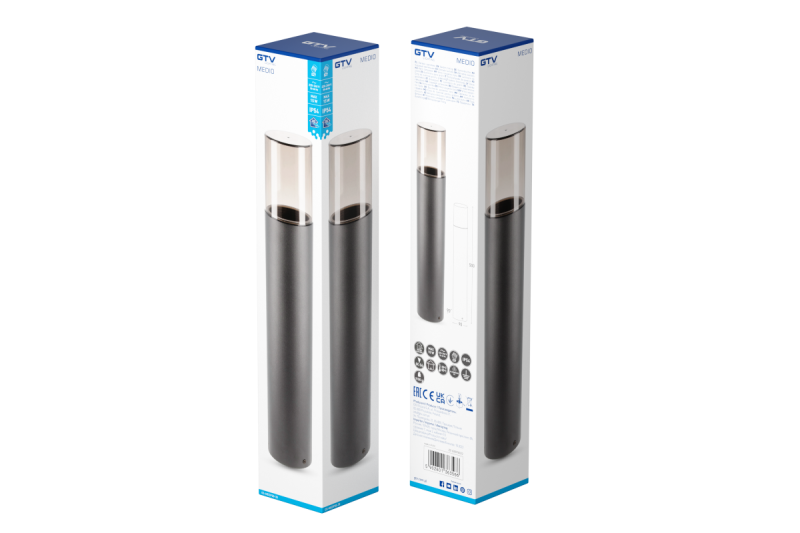 Decor Luminarul de grădină MEDIO-P 50 E27 MAX.15W IP54 AC220-240V 50-60Hz post grafit 1208963939