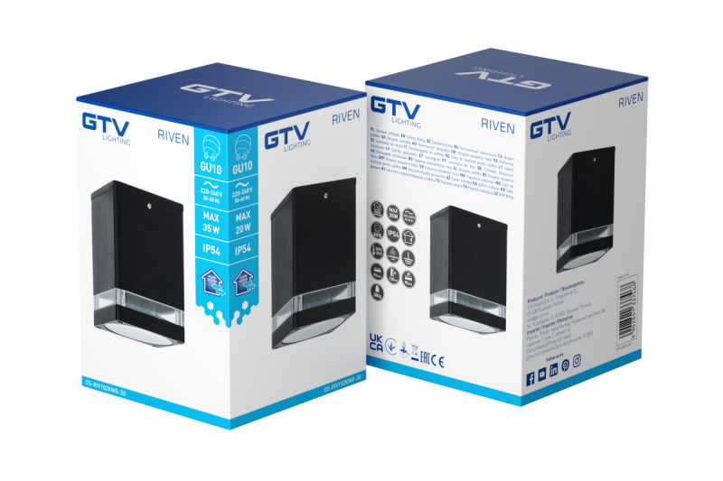 Decor Luminară de tavan RIVEN alum 102x120 IP54 maxim 35W pătrată, culoare grafit 1208963983