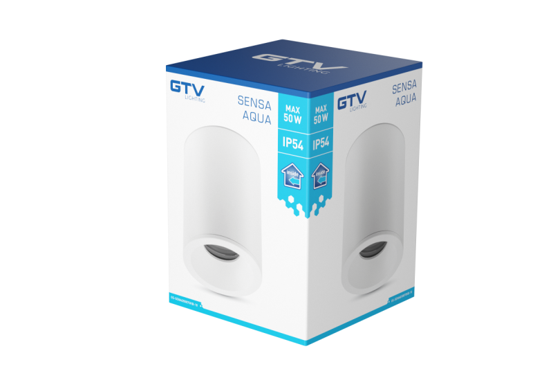 Decor Lampă de tavan SENSA AQUA alum 85x115 IP54 max 50W circulară albă. 1208964007