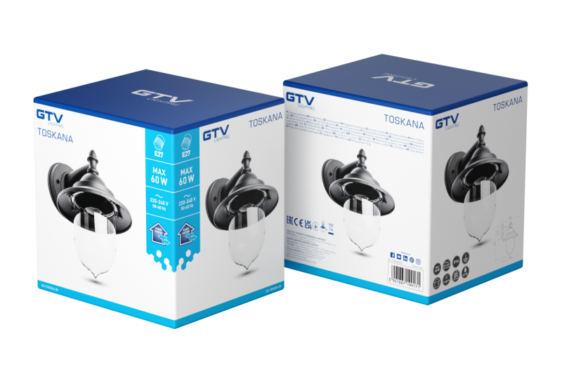 Decor Luminarul de grădină TOSKANA-AD E27 MAX.60W IP54 AC220-240V 50-60Hz negru mat. 1208964026