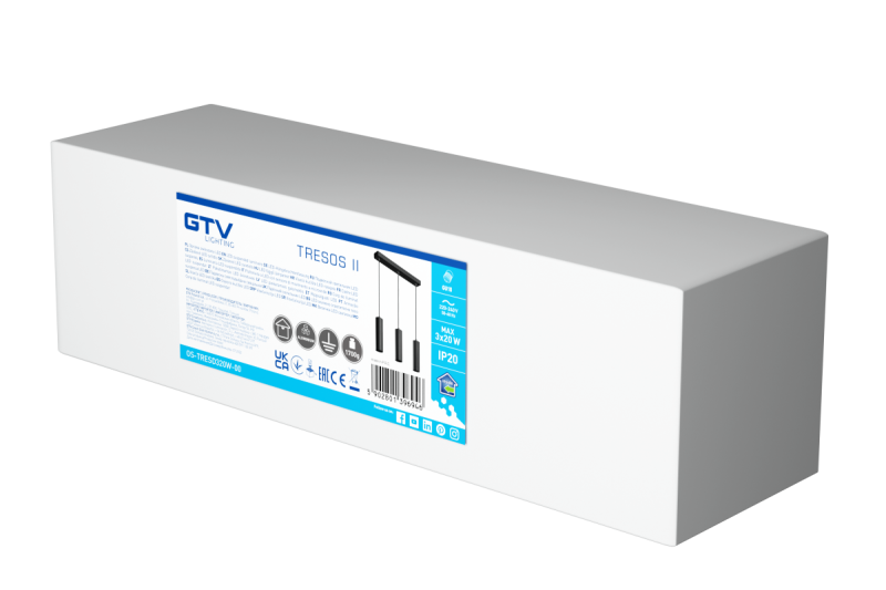 Decor Luminarul suspendat TRESOS II 3xGU10 din aluminiu IP20 max. 3x20W negru. 1208964030