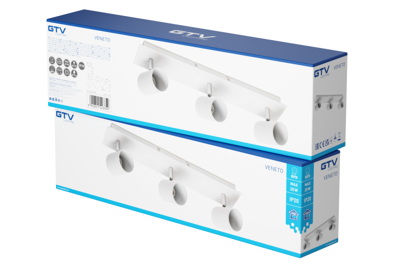 Decor Lustră de tavan VENETO IP20 max. 20W 3 x GU10 alb rotund 1208964039