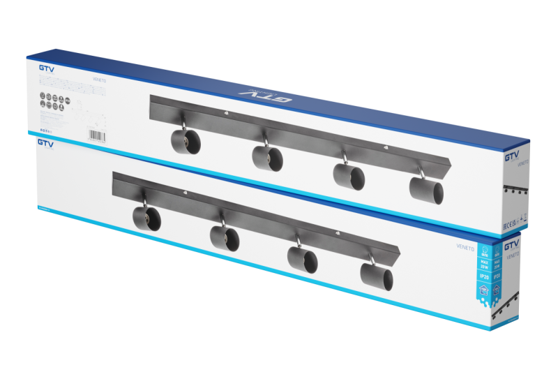 Decor Lustră de tavan VENETO IP20 max. 20W 4 x GU10 rotundă neagră 1208964042