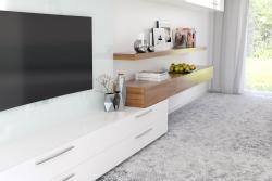 Zamak handle KATANIA C=320mm black chrome 1208966095