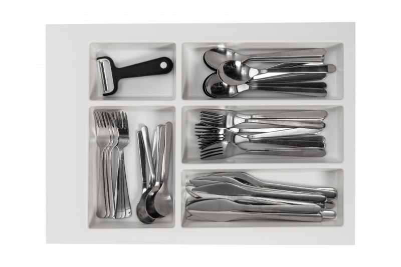 Decor Cutle Tăvițe pentru Tacâmuri Insert pentru Sertarul de Bucătărie 400 Alb 1208966373