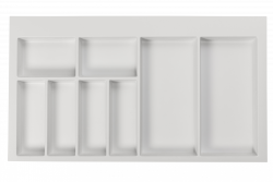 Decor Cutle Tăviță pentru tacâmuri Insert pentru sertar de bucătărie 900 Alb 1208966381