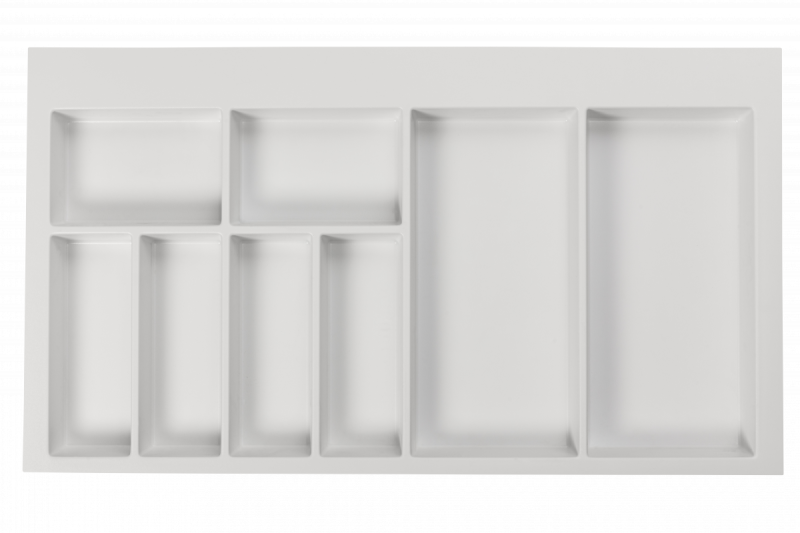 Decor Cutle Tăviță pentru tacâmuri Insert pentru sertar de bucătărie 900 Alb 1208966381