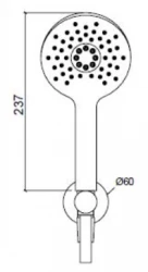 Evolutia apei Flux set complet de dus manual rotund, cu conexiune la perete, alb mat - 3 trepte - T1621RBR