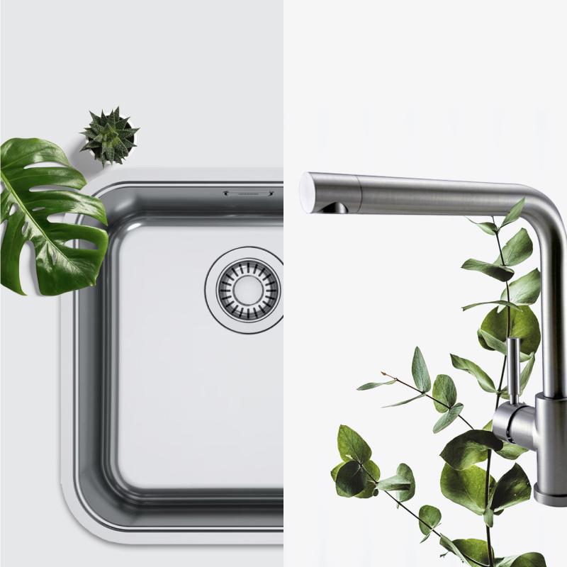 Set de combinație Franke chiuvetă - robinet de bucătărie Pure.sink - sifon de bucătărie