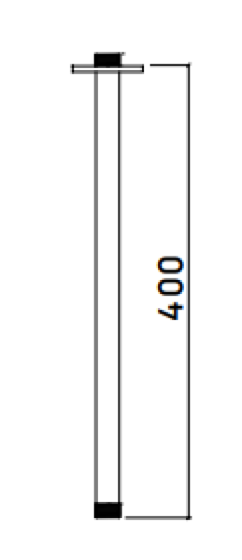 Suport de tavan pentru fluxul revoluției apei 40cm alamă T164540LE