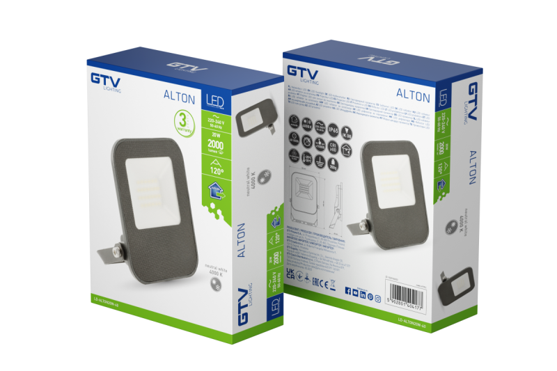 Proiector ALTON, LED, 20W, 2000lm, 4000K, AC220-240V, IP65 1208966956