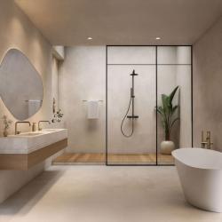 Waterevolution Flow combinatie de duș cu duș de ploaie negru mat T141NPR