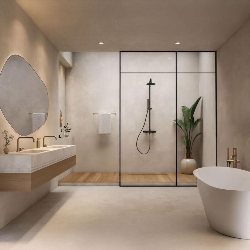 Waterevolution Flow combinatie de duș cu duș de ploaie negru mat T141NPR