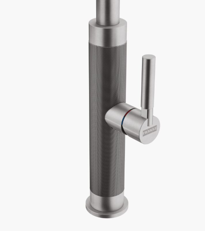 Franke Mythos Masterpiece Baterie de bucătărie cu duză in forma de J și retractabilă complet din oțel inoxidabil 115.0711.554