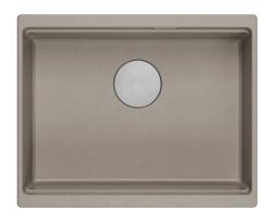 Quadri Newport II chiuvetă sub blat din granit taupe 560x450mm cu dop din oțel inoxidabil și capac de scurgere 1208967453