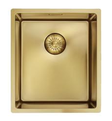 Pure.Sink Prestige chiuvetă 34x40 cm PVD Aur 10mm rază montaj sub-blat, montaj la nivel și montaj deasupra PPG3440-60