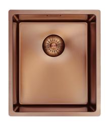 Pure.Sink Prestige chiuvetă 34x40 cm PVD Cupru 10mm rază montare sub blat, la nivel și deasupra blatului PPG3440-62