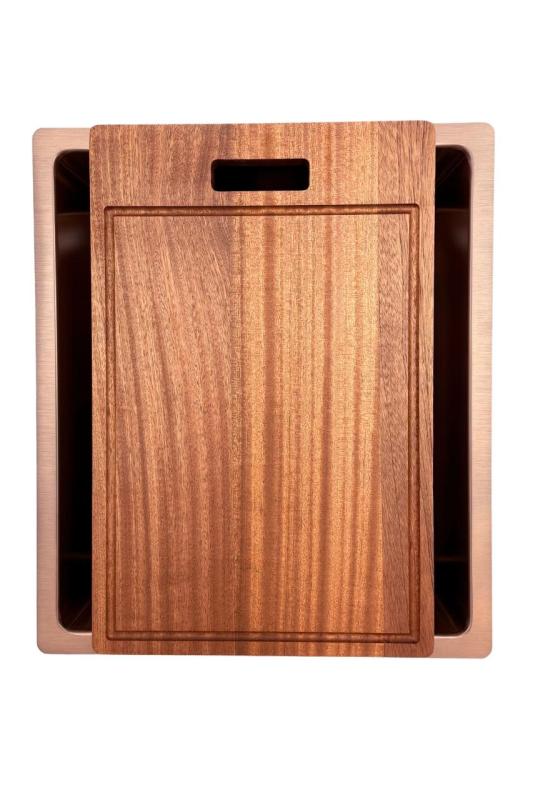 Pure.Sink Prestige chiuvetă 34x40 cm PVD Cupru 10mm rază montare sub blat, la nivel și deasupra blatului PPG3440-62