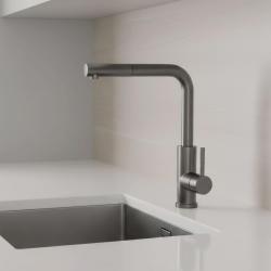 Pure.Sink Elite Steel Spark-S baterie de bucătărie PVD Gun Metal cu duză extensibilă PS8041-61