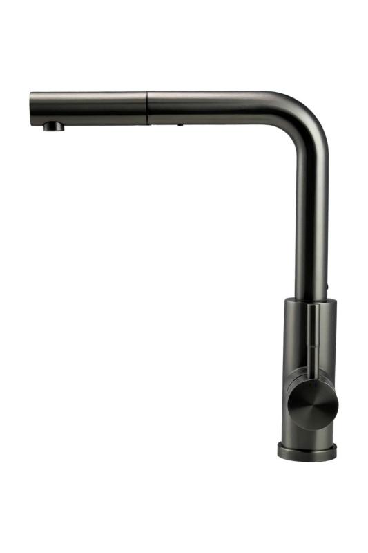 Pure.Sink Elite Steel Spark-S baterie de bucătărie PVD Gun Metal cu duză extensibilă PS8041-61