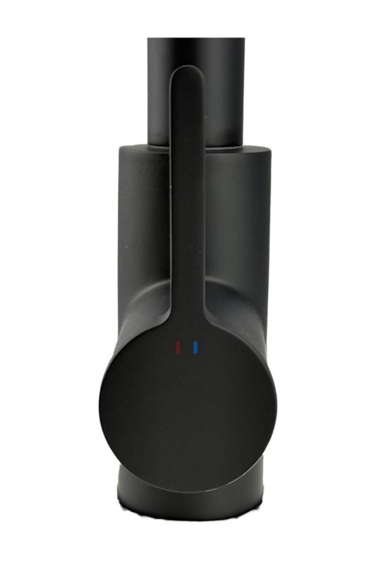 Pure.Sink Elite Steel Crystal-S baterie de bucătărie Negru Mat cu duză extensibilă PS8050-10