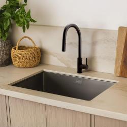 Pure.Sink Elite Steel Stream-S robinet de bucătărie negru mat cu gura de scurgere extensibilă PS8045-10