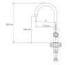 Quadri Lancaster Keukenmengkraan RVS met Draaibare Uitloop 1208967678