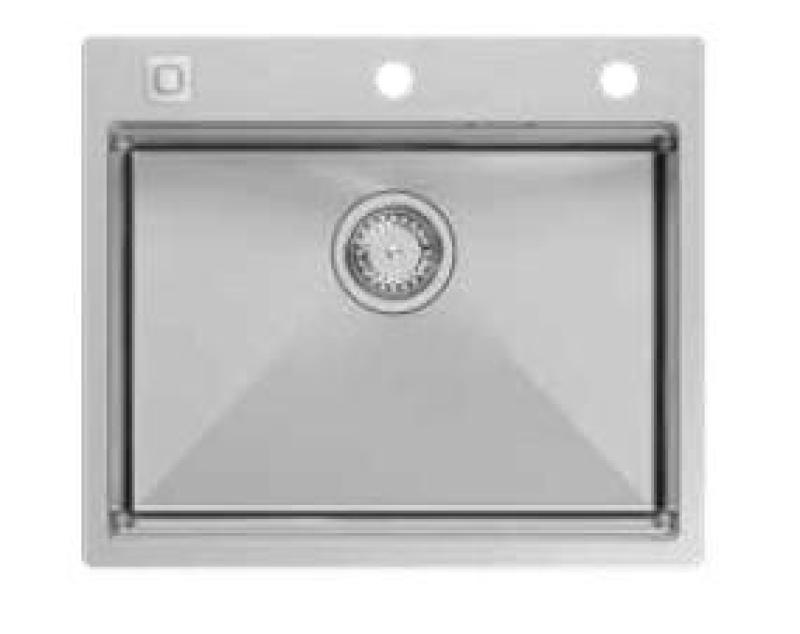 Aquadesign Vesta Chiuvetă din Oțel Inoxidabil 580x485cm Montaj pe Blat și Încălzit cu Spațiu pentru Robinet, inclusiv Dop din Oțel Inoxidabil și Accesorii - 1208967763