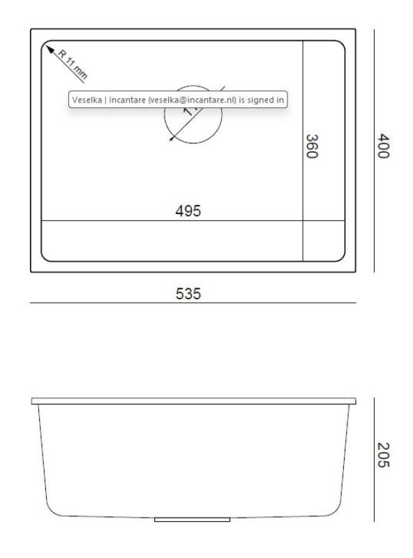 Quadri Elston Alb Chiuvetă de Granit Sub Blat 495x360mm cu Dop din Inox 1208967774