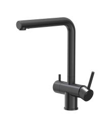 Quadri Ellesmere Chiuvetă Baterie de Bucătărie Neagră cu 3 căi, cu o conexiune suplimentară pentru apă filtrată 1208967780
