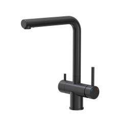 Quadri Ellesmere Chiuvetă Baterie de Bucătărie Neagră cu 3 căi, cu o conexiune suplimentară pentru apă filtrată 1208967780