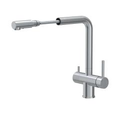 Quadri Ellesmere Robinet de bucătărie din oțel inoxidabil cu 3 căi și conexiune suplimentară pentru apă filtrată 1208967782