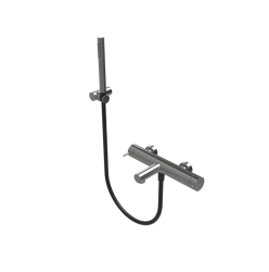 Waterevolution Flow thermostatische tweeweg-douchemengkraan met handdouche Gun Metal T130TNWGM