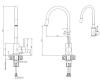 Quadri Kendal Set met Keukenkraan met Flexibele Uitloop, Vloeistofdispenser en Granieten Koperkleurige Spoelbak 60x44 cm met Afdruipgedeelte - 1208967833