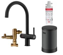 Franke Maris water hub 4L boiler 3-1 cu robinet mecanic Twist pentru apă clocotită, negru mat, cu set de amestecare waterhub 1208967861