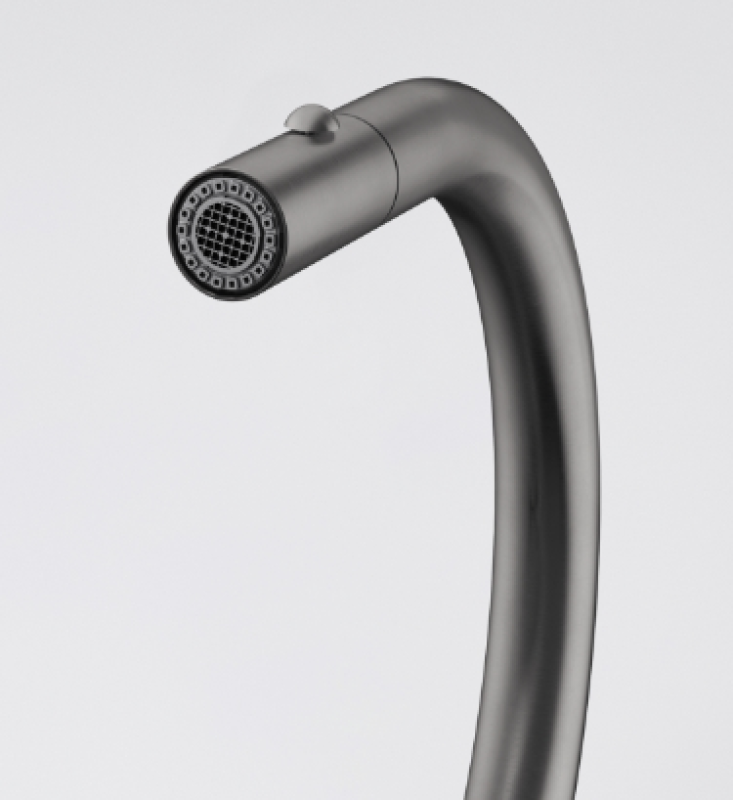 Franke Mythos Masterpiece Baterie de bucătărie Antracit cu gura de scurgere în formă de J și duș extractibil - 115.0711.555