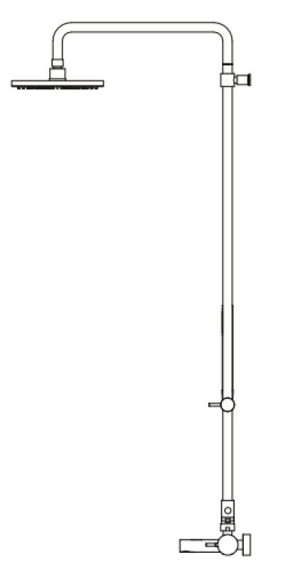 Waterevolution Flow drieweg-douchemengkraan met hand- en hoofddouche Wit T131NBR