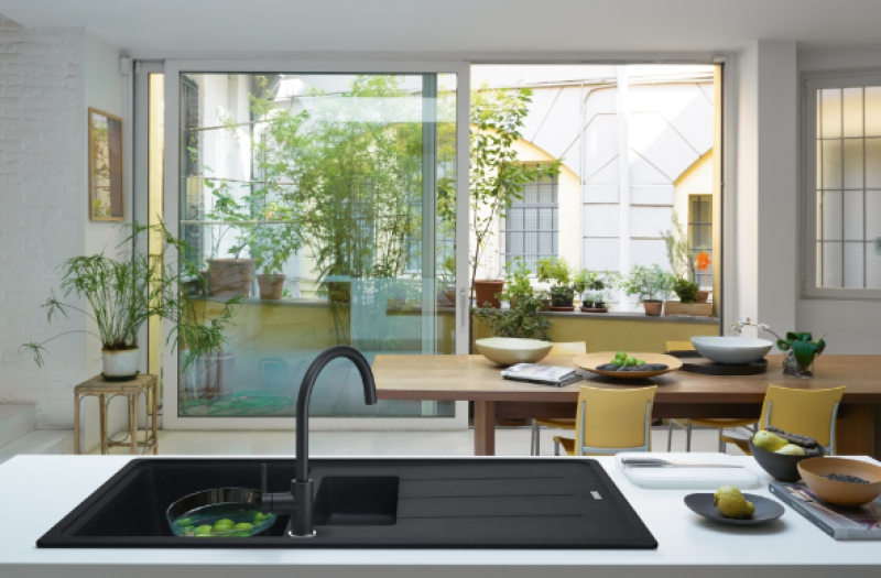 Franke Lina XL robinet de bucătărie Onyx cu gura de scurgere rotativă 115.0626.020