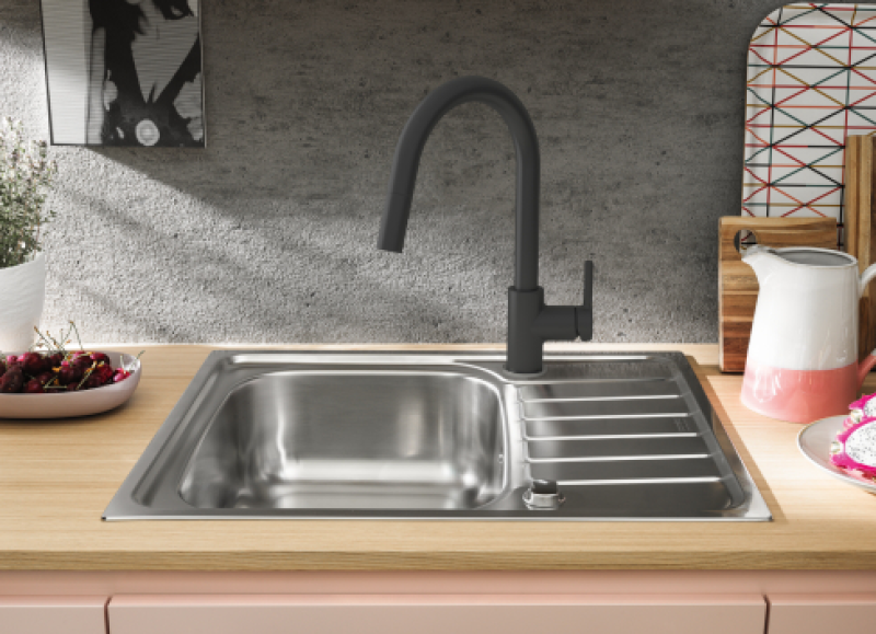 Franke Lina Robinet de Bucătărie Onyx cu Duș Extractibil 115.0626.055