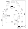 Franke Pescara J Eenhendel Mengkraan met Uittrekbare Uitloop en Spray Stand 115.0538.940