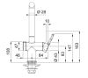 Franke Active Twist Eenhendel Mengkraan met Vaste Uitloop en Geïntegreerde Waste Bediening 115.0653.504