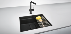 Franke Active Twist Monocomandă Neagră cu Scurgere Fixă și Control Integrat al Deșeurilor 115.0669.768