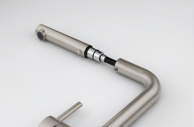 Franke Active Twist Robinet Monocomandă din Inox cu Gură de Scurgere Extensibilă și Funcție Integrată de Operare a Deșeurilor 115.0653.505