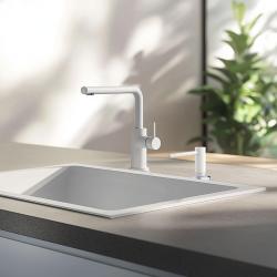 Dispenser de săpun încorporat pentru bucătărie Franke Active granit Polar White Alb 112.0633.079