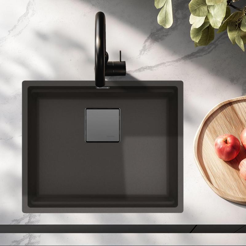 Franke Kubus KNG 110.52 Chiuvetă 52x42 Slate Grey Granit Gri Închis Submontare 125.0714.636