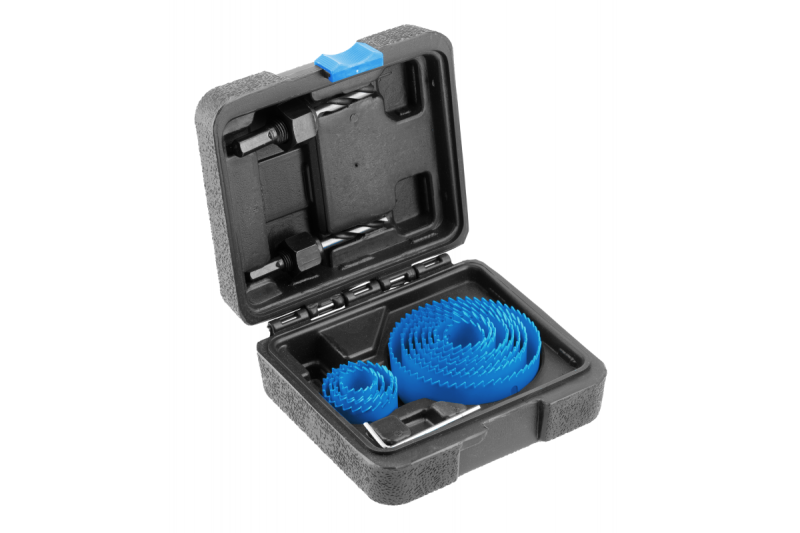 Set de fierăstraie de găurit din oțel carbon Hoegert, 14 piese.