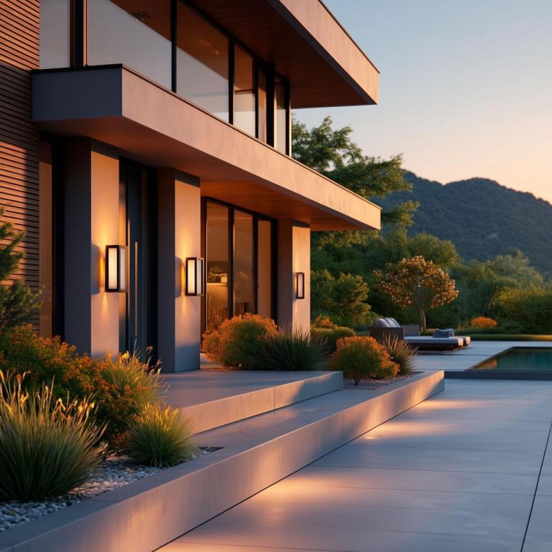 Lumină de fațadă VASTI, E27, MAX. 12W, IP54, AC220-240V, 50/60Hz, negru